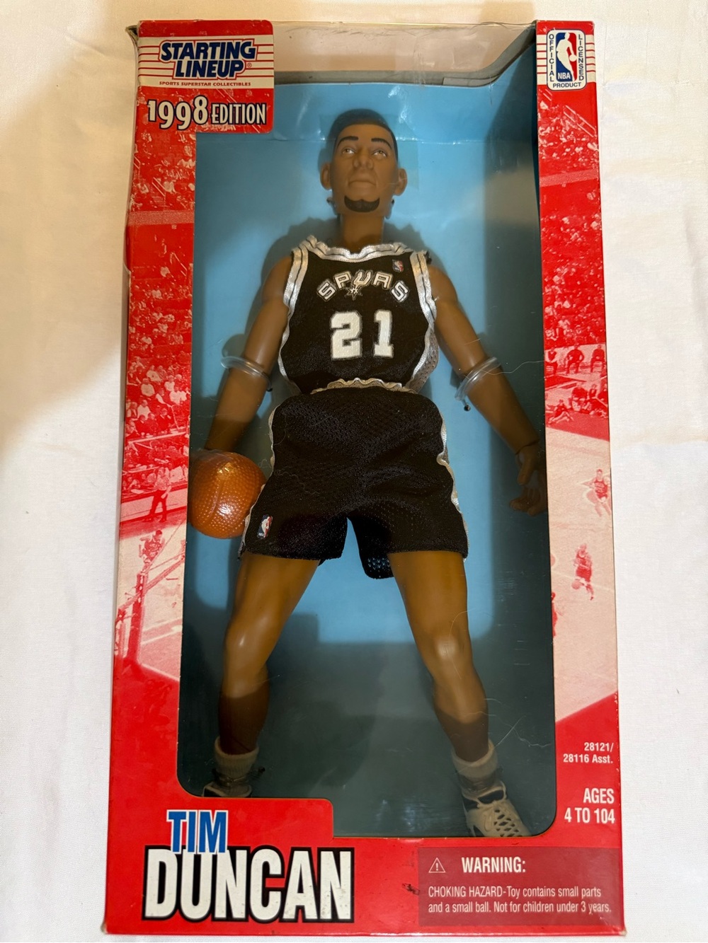 NIB Tim Duncan San Antonio Spurs 1998 Action Figure